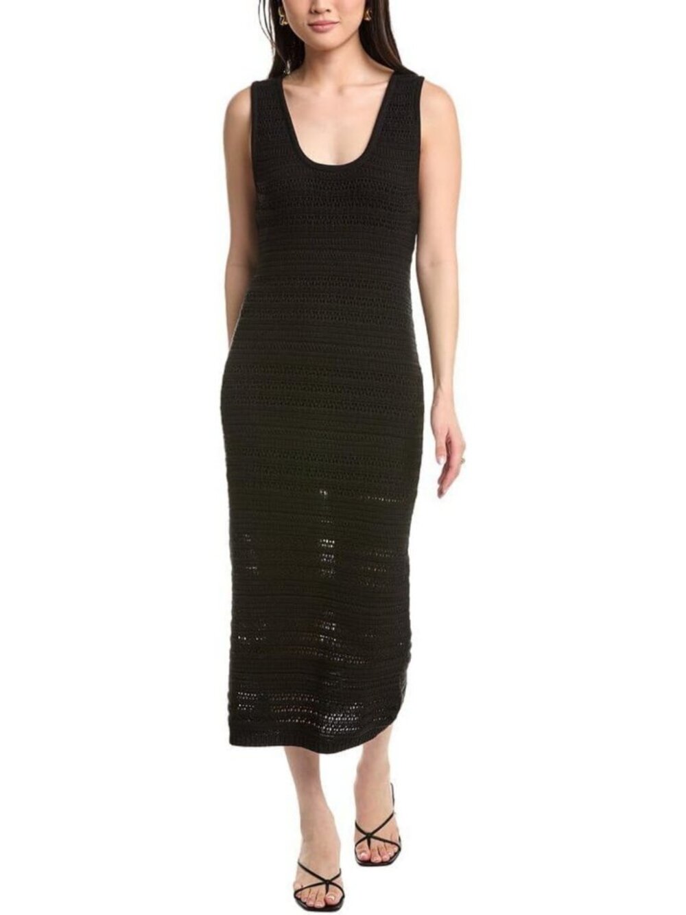 Chic Black Midi Dress for Women | Career Sweater Style, Size XS, Perfect for